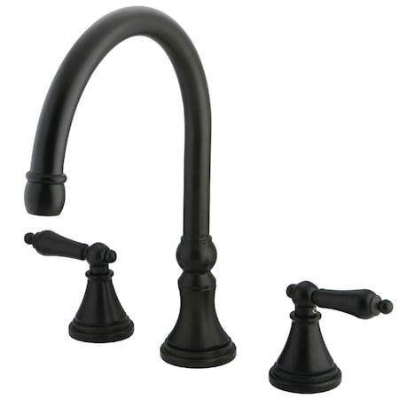 Kingston Brass Roman Tub Faucet, Oil Rubbed Bronze, Deck Mount KS2345AL