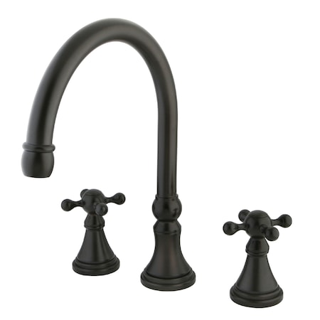 Kingston Brass Roman Tub Faucet, Oil Rubbed Bronze, Deck Mount KS2345KX