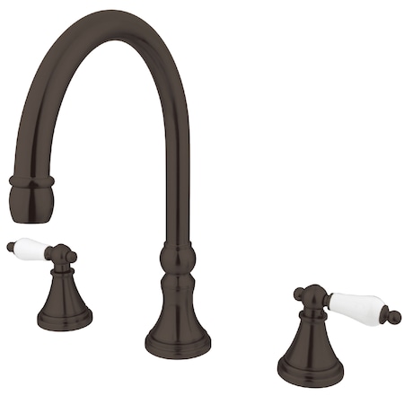 Kingston Brass Roman Tub Faucet, Oil Rubbed Bronze, Deck Mount KS2345PL