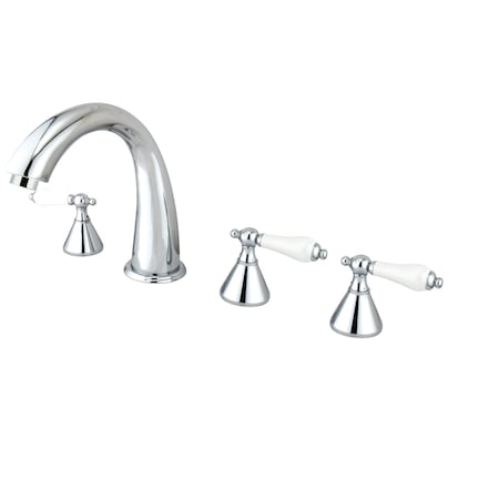 Kingston Brass Roman Tub Faucet, Polished Chrome, Deck Mount KS23615PL