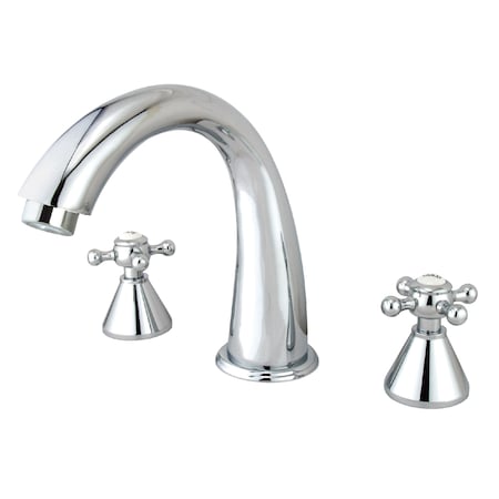 Kingston Brass Roman Tub Faucet, Polished Chrome, Deck Mount KS2361BX