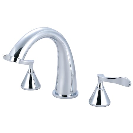 Kingston Brass Roman Tub Faucet, Polished Chrome, Deck Mount KS2361CFL