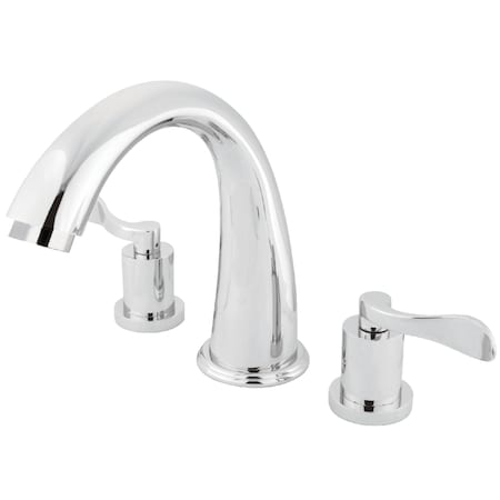 Kingston Brass Roman Tub Faucet, Polished Chrome, Deck Mount KS2361DFL