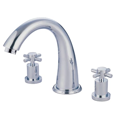 Kingston Brass Roman Tub Faucet, Polished Chrome, Deck Mount KS2361DX