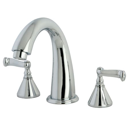 Kingston Brass Roman Tub Faucet, Polished Chrome, Deck Mount KS2361FL