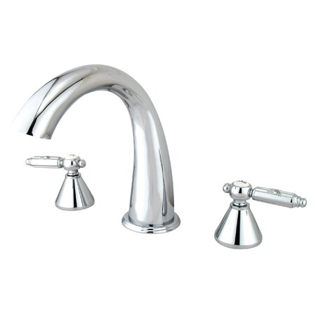 Kingston Brass Roman Tub Faucet, Polished Chrome, Deck Mount KS2361GL