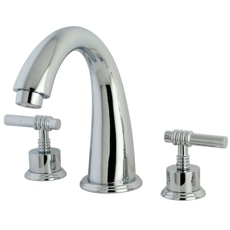 Kingston Brass Roman Tub Faucet, Polished Chrome, Deck Mount KS2361ML