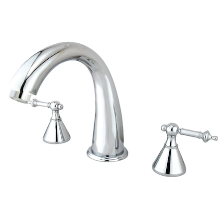 Kingston Brass Roman Tub Faucet, Polished Chrome, Deck Mount KS2361TL