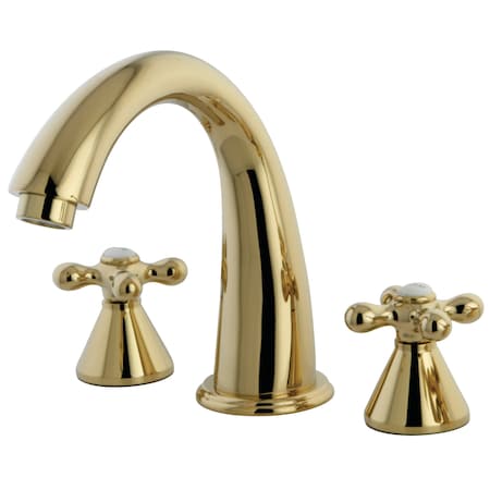 Kingston Brass KS2362AX Roman Tub Filler Metal Cross Handle KS2362AX