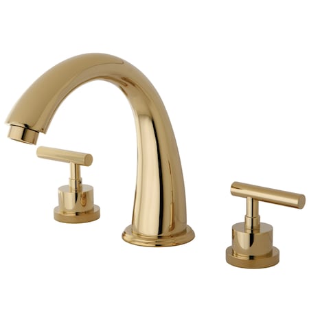 Kingston Brass Roman Tub Faucet, Polished Brass, Deck Mount KS2362CML