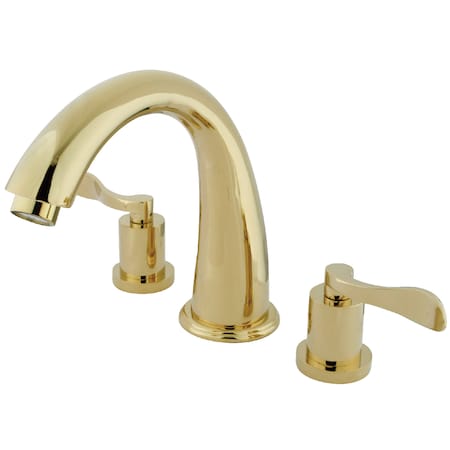 Kingston Brass Roman Tub Faucet, Polished Brass, Deck Mount KS2362DFL