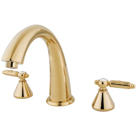 Kingston Brass Roman Tub Faucet, Polished Brass, Deck Mount KS2362GL