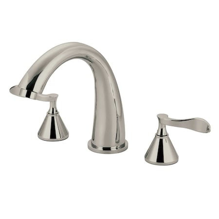 Kingston Brass Roman Tub Faucet, Brushed Nickel, Deck Mount KS2368CFL