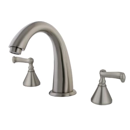 Kingston Brass Roman Tub Faucet, Brushed Nickel, Deck Mount KS2368FL