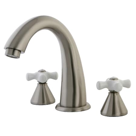 Kingston Brass Roman Tub Faucet, Brushed Nickel, Deck Mount KS2368PX