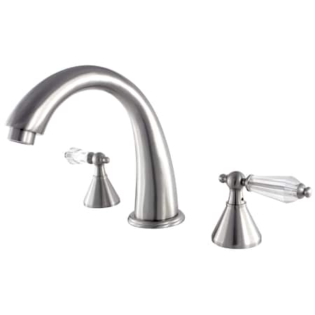 Kingston Brass Roman Tub Faucet, Brushed Nickel, Deck Mount KS2368WLL