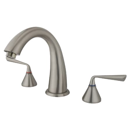 Kingston Brass Roman Tub Faucet, Brushed Nickel, Deck Mount KS2368ZL