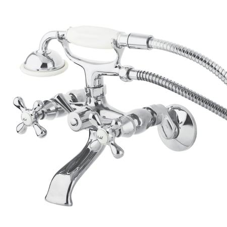 Kingston Brass Wall-Mount Clawfoot Tub Faucet, Polished Chrome, Tub Wall Mount KS265C