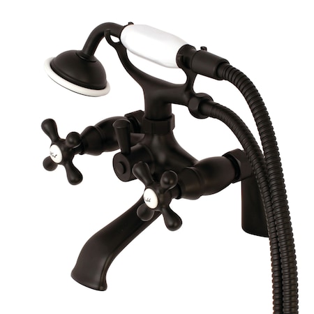 Kingston Brass Deck-Mount Clawfoot Tub Faucet, Matte Black, Deck Mount KS267MB