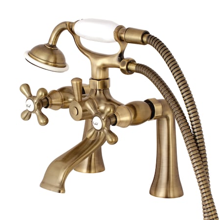 Kingston Brass Deck-Mount Clawfoot Tub Faucet, Antique Brass, Deck Mount KS268AB