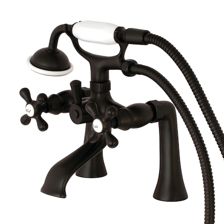 Kingston Brass Deck-Mount Clawfoot Tub Faucet, Matte Black, Deck Mount KS268MB