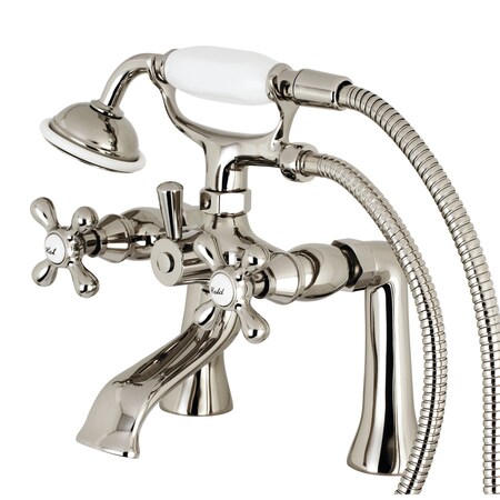 Kingston Brass Deck-Mount Clawfoot Tub Faucet, Polished Nickel, Deck Mount KS268PN