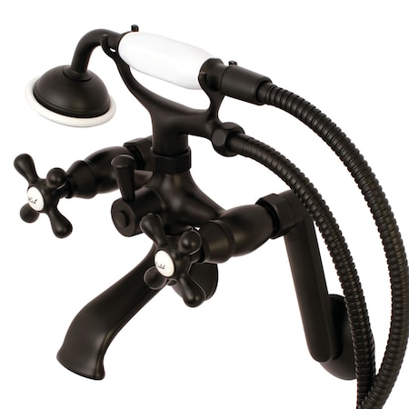 Kingston Brass Wall-Mount Clawfoot Tub Faucet, Matte Black, Tub Wall Mount KS269MB