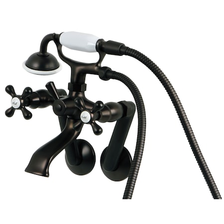 Kingston Brass Wall-Mount Clawfoot Tub Faucet, Oil Rubbed Bronze, Tub Wall Mount KS269ORB