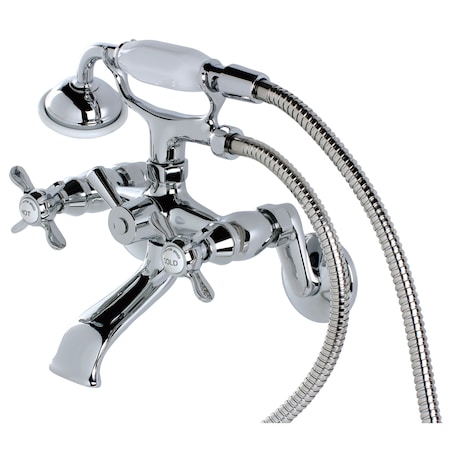 Kingston Brass Wall-Mount Clawfoot Tub Faucet, Polished Chrome, Wall Mount KS286C