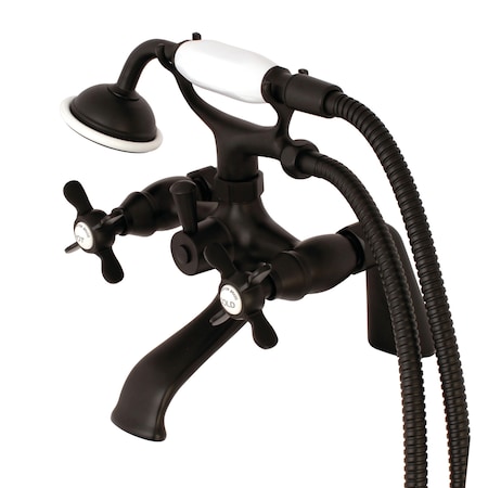 Kingston Brass Deck-Mount Clawfoot Tub Faucet, Matte Black, Deck Mount KS287MB