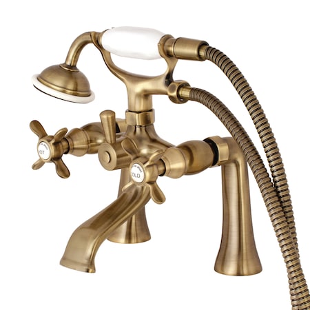 Kingston Brass Deck-Mount Clawfoot Tub Faucet, Antique Brass, Deck Mount KS288AB