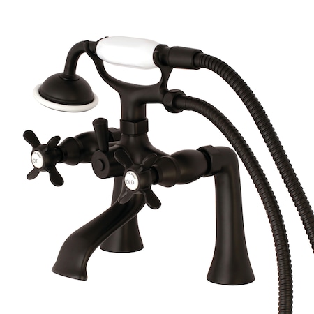Kingston Brass Deck-Mount Clawfoot Tub Faucet, Matte Black, Deck Mount KS288MB