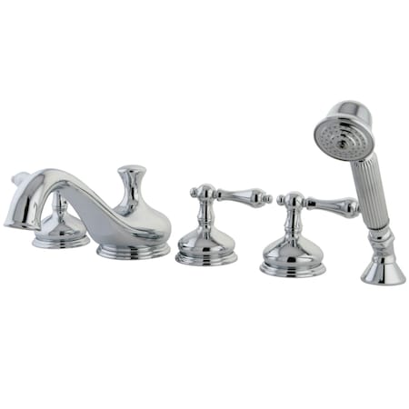 Kingston Brass Roman Tub Faucet, Polished Chrome, Deck Mount KS33315AL