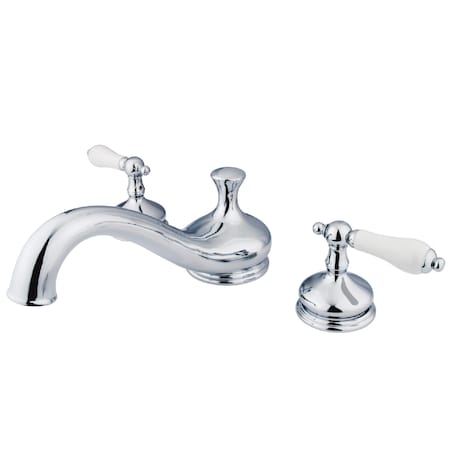 Kingston Brass Roman Tub Faucet, Polished Chrome, Deck Mount KS3331PL