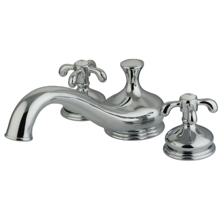 Kingston Brass Roman Tub Faucet, Polished Chrome, Deck Mount KS3331TX