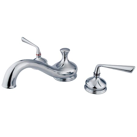 Kingston Brass Roman Tub Faucet, Polished Chrome, Deck Mount KS3331ZL