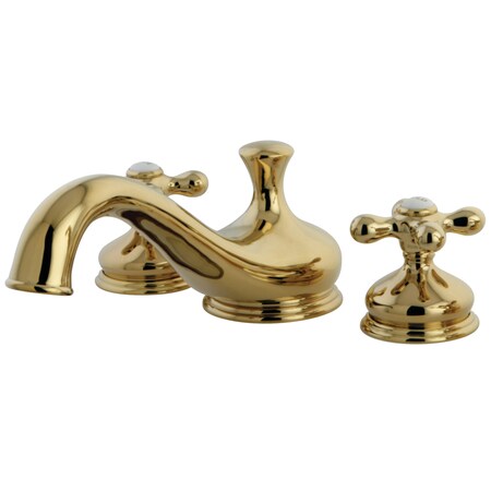 Kingston Brass KS3332AX Roman Tub Filler Metal Cross Handle KS3332AX