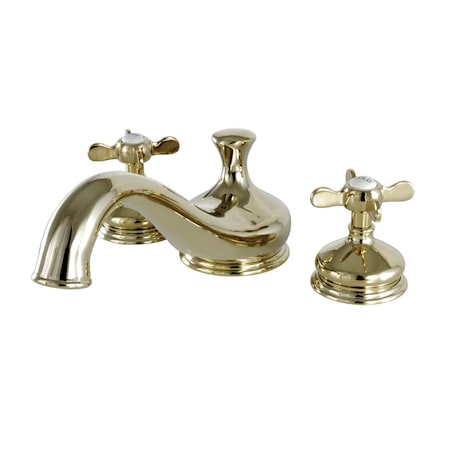 Kingston Brass KS3332BEX Roman Tub Filler with Cross Handle KS3332BEX