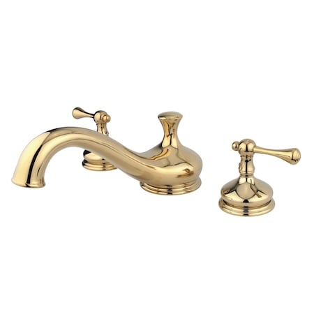 Kingston Brass Roman Tub Faucet, Polished Brass, Deck Mount KS3332BL