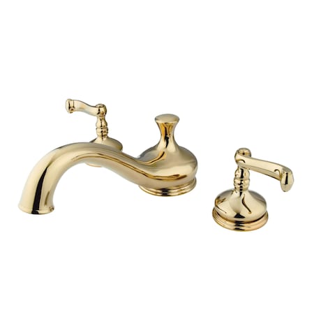 Kingston Brass Roman Tub Faucet, Polished Brass, Deck Mount KS3332FL