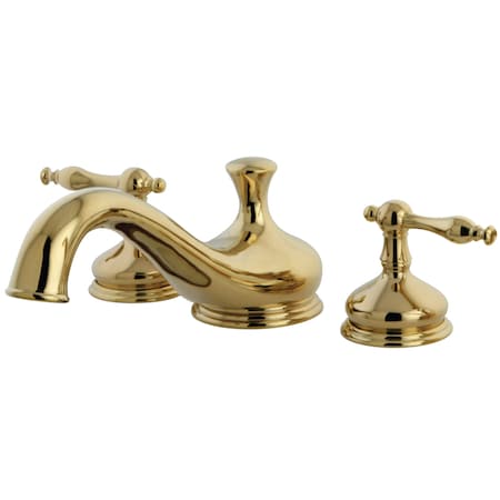 Kingston Brass Roman Tub Faucet, Polished Brass, Deck Mount KS3332NL