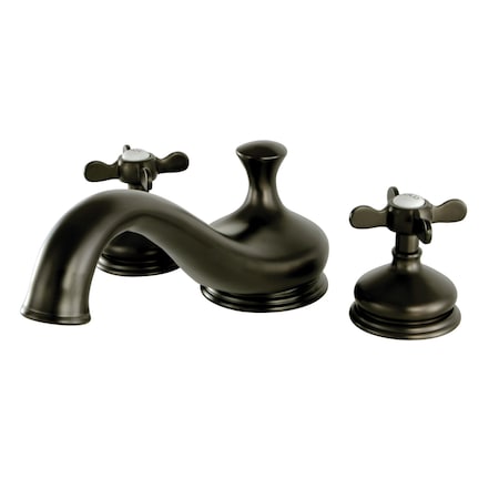 Kingston Brass KS3335BEX Roman Tub Filler with Cross Handle KS3335BEX