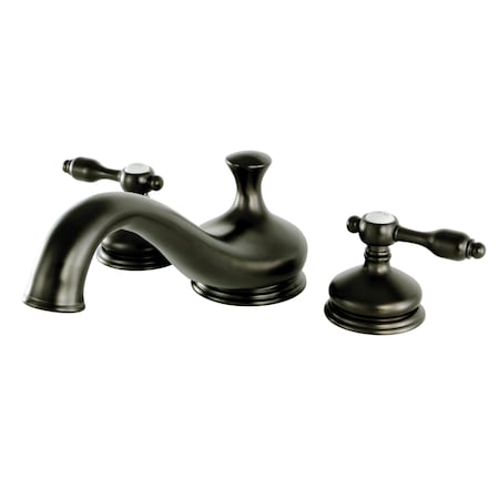 Kingston Brass Roman Tub Faucet, Oil Rubbed Bronze, Deck Mount KS3335TAL