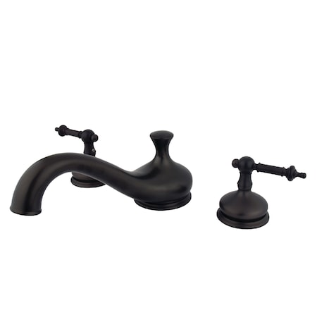 Kingston Brass Roman Tub Faucet, Oil Rubbed Bronze, Deck Mount KS3335TL