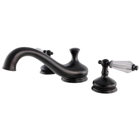 Kingston Brass KS3335WLL Roman Tub Filler with Cross Handle KS3335WLL