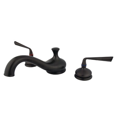Kingston Brass Roman Tub Faucet, Oil Rubbed Bronze, Deck Mount KS3335ZL
