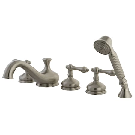 Kingston Brass Roman Tub Faucet, Brushed Nickel, Deck Mount KS33385AL