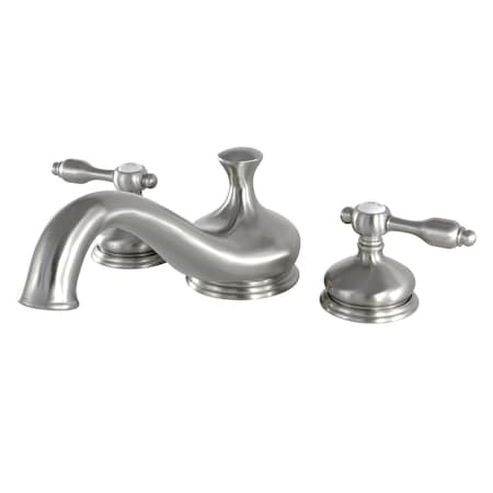 Kingston Brass Roman Tub Faucet, Brushed Nickel, Deck Mount KS3338TAL
