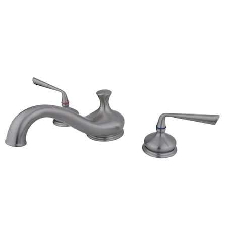 Kingston Brass Roman Tub Faucet, Brushed Nickel, Deck Mount KS3338ZL