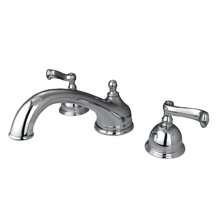 Kingston Brass Roman Tub Faucet, Polished Chrome, Deck Mount KS3351FL